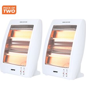 GEEPAS Quartz Halogen Heater, Pack of 2 - 2 Heat Settings 400W/800W GEEPAS Quartz Halogen Heater, Pack of 2 - 2 Heat Settings 400W/800W