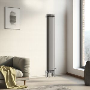 NRG (1800x292mm - 3 Column) Traditional Cast Iron Style Radiator Raw Metal Central H NRG (1800x292mm - 3 Column) Traditional Cast Iron Style Radiator Raw Metal Central H