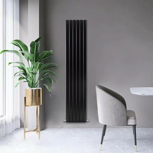 (Black, 1600x544 mm Single) MCC Radiator Horizontal Vertical Designer Flat Panel (Black, 1600x544 mm Single) MCC Radiator Horizontal Vertical Designer Flat Panel