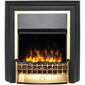Dimplex Cheriton Deluxe Freestanding Optiflame Electric Fire, Brass and Black Fr Dimplex Cheriton Deluxe Freestanding Optiflame Electric Fire, Brass and Black Fr