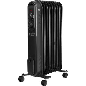 Russell Hobbs 9 Fin Oil Filled Radiator 2000W - Black Russell Hobbs 9 Fin Oil Filled Radiator 2000W - Black
