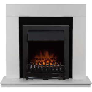 Adam Malmo Fireplace in White & Black with Blenheim Electric Fire in Black, 39 I Adam Malmo Fireplace in White & Black with Blenheim Electric Fire in Black, 39 I
