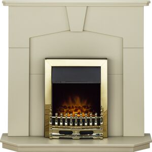 Adam Abbey Fireplace Suite in Stone Effect with Blenheim Electric Fire Adam Abbey Fireplace Suite in Stone Effect with Blenheim Electric Fire