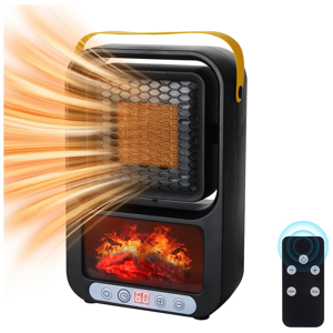 Spactz Small Space Heater for Indoor Use Portable Electric Fireplace Realistic 3D Flame Spactz Small Space Heater for Indoor Use Portable Electric Fireplace Realistic 3D Flame