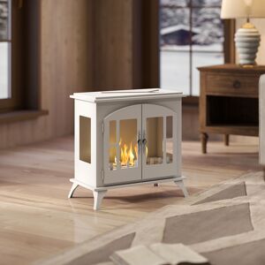 (White) HOMCOM Ethanol Fireplace Stove Freestanding Bioethanol Fire, 0.9L Tank (White) HOMCOM Ethanol Fireplace Stove Freestanding Bioethanol Fire, 0.9L Tank