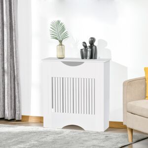 HOMCOM White MDF Radiator Cover - Elegant Ventilated Design HOMCOM White MDF Radiator Cover - Elegant Ventilated Design