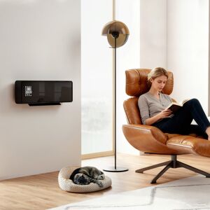 (Black) HOMCOM 2000W Ceramic Electric Heater with Fan, Wall Mounted (Black) HOMCOM 2000W Ceramic Electric Heater with Fan, Wall Mounted