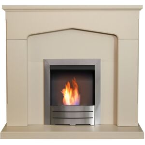 Adam Cotswold Fireplace Suite in Stone Effect with Colorado Bio Ethanol Fire Bru Adam Cotswold Fireplace Suite in Stone Effect with Colorado Bio Ethanol Fire Bru