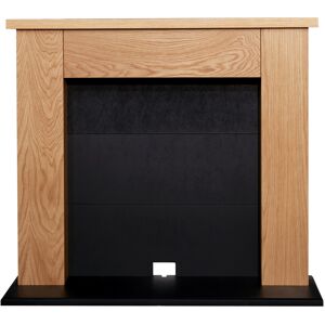Adam Chester Electric Stove Fireplace in Oak & Black, 39 Inch Adam Chester Electric Stove Fireplace in Oak & Black, 39 Inch