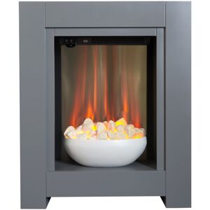 Adam Monet Fireplace Suite in Grey with Electric Fire, 23 Inch Adam Monet Fireplace Suite in Grey with Electric Fire, 23 Inch