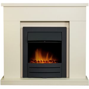 Adam Lomond Fireplace Stone Effect + Colorado Electric Fire Black, 39" Adam Lomond Fireplace Stone Effect + Colorado Electric Fire Black, 39"