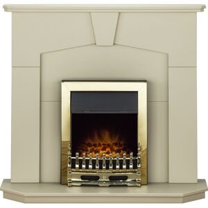 Adam Abbey Fireplace Suite in Stone Effect with Blenheim Electric Fire Adam Abbey Fireplace Suite in Stone Effect with Blenheim Electric Fire