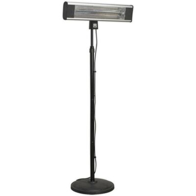 Loops 1800W Infrared Patio Heater - High Efficiency - Telescopic Floor Stand Loops 1800W Infrared Patio Heater - High Efficiency - Telescopic Floor Stand