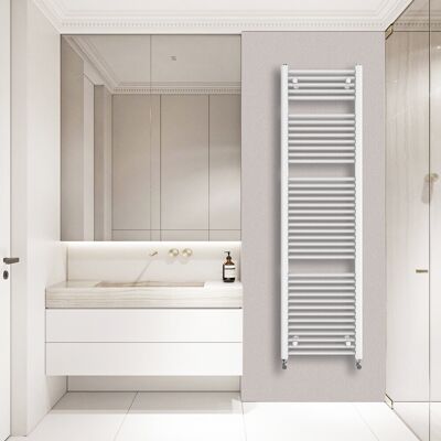 Warmehaus - Straight Heated Towel Rail - White - Towel Rail Warmehaus - Straight Heated Towel Rail - White - Towel Rail