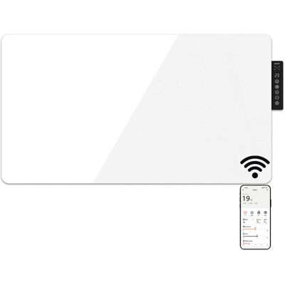 (White ) MYLEK Glass Front Smart Panel Heater 2kW (White ) MYLEK Glass Front Smart Panel Heater 2kW