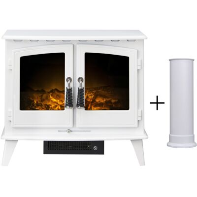 Adam Woodhouse - Electric Stove - Pure White - Straight Pipe - Electric stove Adam Woodhouse - Electric Stove - Pure White - Straight Pipe - Electric stove