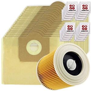 SPARES2GO Vacuum Cleaner Dust Bags + Filter Cartridge for Karcher WD3 WD3P MV3 Wet & Dry ( SPARES2GO Vacuum Cleaner Dust Bags + Filter Cartridge for Karcher WD3 WD3P MV3 Wet & Dry (