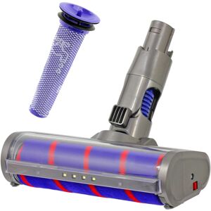 SPARES2GO Soft Roller Brush Head Hard Floor Turbine Tool + Pre-Motor Filter for DYSON DC58 SPARES2GO Soft Roller Brush Head Hard Floor Turbine Tool + Pre-Motor Filter for DYSON DC58