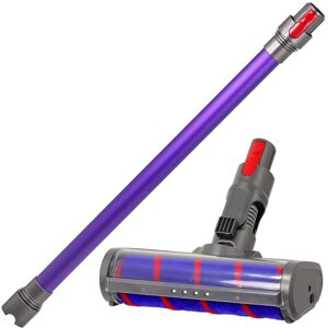 SPARES2GO Hard Floor Turbine Tool Brush for Dyson V8 SV10 Vacuum + Purple Rod Wand Tube SPARES2GO Hard Floor Turbine Tool Brush for Dyson V8 SV10 Vacuum + Purple Rod Wand Tube