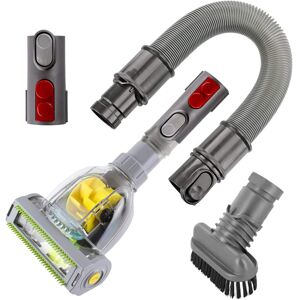 SPARES2GO Mini Turbo Turbine Brush Tool + Hose + Stubborn Dirt Brush + Adapter for DYSON V SPARES2GO Mini Turbo Turbine Brush Tool + Hose + Stubborn Dirt Brush + Adapter for DYSON V
