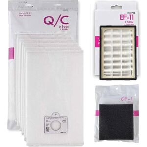 Shark 81614 - 81615 - BC4027 Replacement Bag & Filter Kit. 6 Q/C Bags + 1 EF Shark 81614 - 81615 - BC4027 Replacement Bag & Filter Kit. 6 Q/C Bags + 1 EF