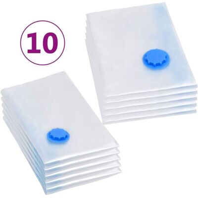 vidaXL Storage Bags - 2 Sizes, 10 pcs - Transparent Storage Bags vidaXL Storage Bags - 2 Sizes, 10 pcs - Transparent Storage Bags