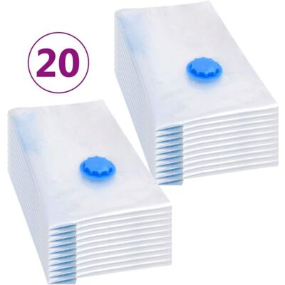 vidaXL Vacuum Storage Bags 60x40 cm - Space-saving, Waterproof, Reusable vidaXL Vacuum Storage Bags 60x40 cm - Space-saving, Waterproof, Reusable