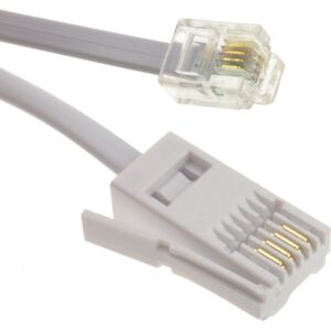 kenable 4 Wire BT Plug to RJ11 Crossover Telephone Cable 3m kenable 4 Wire BT Plug to RJ11 Crossover Telephone Cable 3m