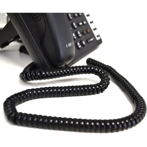 kenable Telephone Handset Coiled RJ10 Plug to RJ10 Plug Cable Lead Black 5m kenable Telephone Handset Coiled RJ10 Plug to RJ10 Plug Cable Lead Black 5m