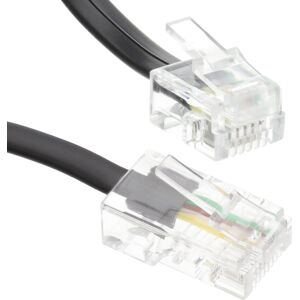kenable RJ11 Male Plug to 4 wire RJ45 Male Plug Flat Cable Lead 1m BLACK kenable RJ11 Male Plug to 4 wire RJ45 Male Plug Flat Cable Lead 1m BLACK