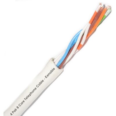 kenable Telephone Phone Wire 100m Cable Reel 4 Pair 8 Core kenable Telephone Phone Wire 100m Cable Reel 4 Pair 8 Core
