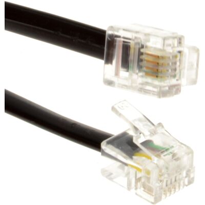 kenable ADSL Broadband Modem Cable RJ11 to RJ11 Phone Socket to Router Black 2m kenable ADSL Broadband Modem Cable RJ11 to RJ11 Phone Socket to Router Black 2m