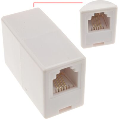 kenable RJ11 to RJ 11 6P4C Coupler for ADSL/Phone Cables kenable RJ11 to RJ 11 6P4C Coupler for ADSL/Phone Cables