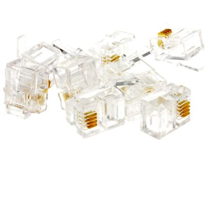 kenable RJ11 6P4C Crimps Ends Plugs for crimping ADSL cables - 10 pack kenable RJ11 6P4C Crimps Ends Plugs for crimping ADSL cables - 10 pack