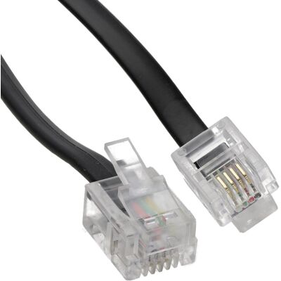 kenable ADSL Broadband Modem Cable RJ11 to RJ11 Phone Socket to Router Black 1m kenable ADSL Broadband Modem Cable RJ11 to RJ11 Phone Socket to Router Black 1m