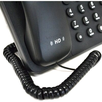 kenable Telephone Handset Coiled RJ10 Plug to RJ10 Plug Cable Lead Black 2m kenable Telephone Handset Coiled RJ10 Plug to RJ10 Plug Cable Lead Black 2m