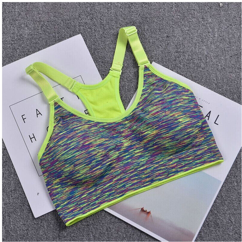 Unbranded (Green, M) Women's Padded Sports Bra Top Vest Fitness Yoga Bra