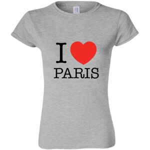 Gildan (Sport Grey, XL) I love Heart Paris France City French Fashion Ladies Women T Sh Gildan (Sport Grey, XL) I love Heart Paris France City French Fashion Ladies Women T Sh
