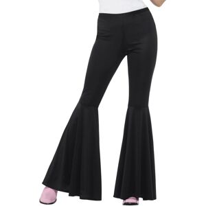 (S-M, Black) Smiffys Womens/Ladies Flared Trousers (S-M, Black) Smiffys Womens/Ladies Flared Trousers
