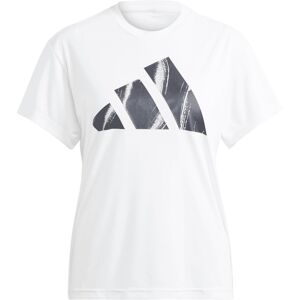 (8 UK - 10 UK, White) Adidas Womens/Ladies Run It Love Brand T-Shirt (8 UK - 10 UK, White) Adidas Womens/Ladies Run It Love Brand T-Shirt