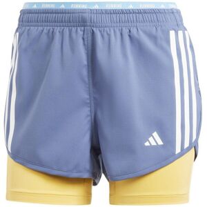 (20 UK - 22 UK, Blue) Adidas Womens/Ladies Own The Run 3 Stripes 2 in 1 Shorts (20 UK - 22 UK, Blue) Adidas Womens/Ladies Own The Run 3 Stripes 2 in 1 Shorts