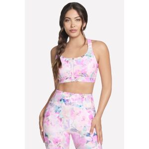 (Pink, S) Skechers Performance GoWalk Seascape Floral Zip Front Bra Nylon Women' (Pink, S) Skechers Performance GoWalk Seascape Floral Zip Front Bra Nylon Women'