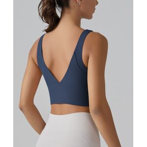 Unbranded (Navy blue, M) V-shaped beautiful back cloud-like one-cup sports bra tight-fitti Unbranded (Navy blue, M) V-shaped beautiful back cloud-like one-cup sports bra tight-fitti