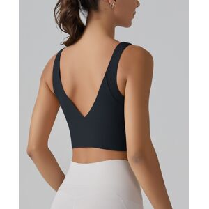 Unbranded (Black, S) V-shaped beautiful back cloud-like one-cup sports bra tight-fitting h Unbranded (Black, S) V-shaped beautiful back cloud-like one-cup sports bra tight-fitting h