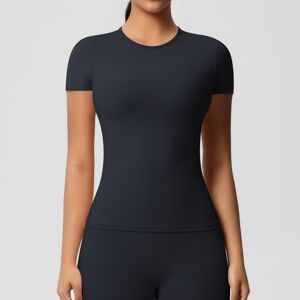 Unbranded (Black, M) Solid color double-sided brushed tight sports short-sleeved T-shirt s Unbranded (Black, M) Solid color double-sided brushed tight sports short-sleeved T-shirt s