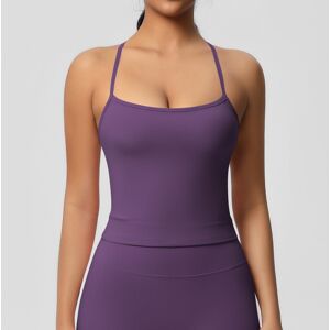 Unbranded (Sauce purple, L) Double-sided brushed solid color tight-fitting long sports bra Unbranded (Sauce purple, L) Double-sided brushed solid color tight-fitting long sports bra
