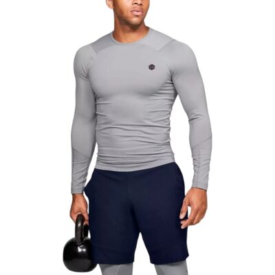 Under Armour Men’s Grey Long Sleeve Compression T-Shirt - Training Gym Top Under Armour Men’s Grey Long Sleeve Compression T-Shirt - Training Gym Top