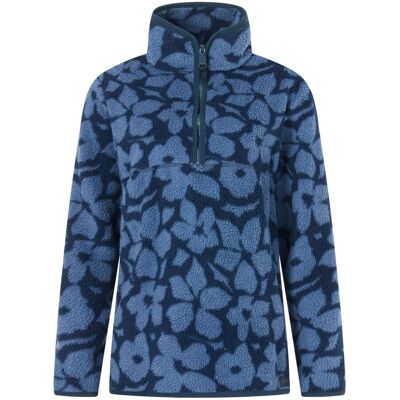 (12 UK, Navy) Regatta Womens/Ladies Frankie Shadow Flower Borg Half Zip Fleece J (12 UK, Navy) Regatta Womens/Ladies Frankie Shadow Flower Borg Half Zip Fleece J