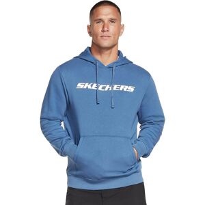 (S, Blue) Skechers Mens Heritage II Pullover Kangaroo Pocket Comfort Fit Hoody (S, Blue) Skechers Mens Heritage II Pullover Kangaroo Pocket Comfort Fit Hoody