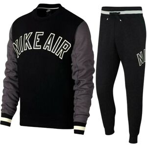 (Black, L) Nike Air Mens Full Tracksuit Set Fleece Crew Sweatshirt Joggers (Black, L) Nike Air Mens Full Tracksuit Set Fleece Crew Sweatshirt Joggers